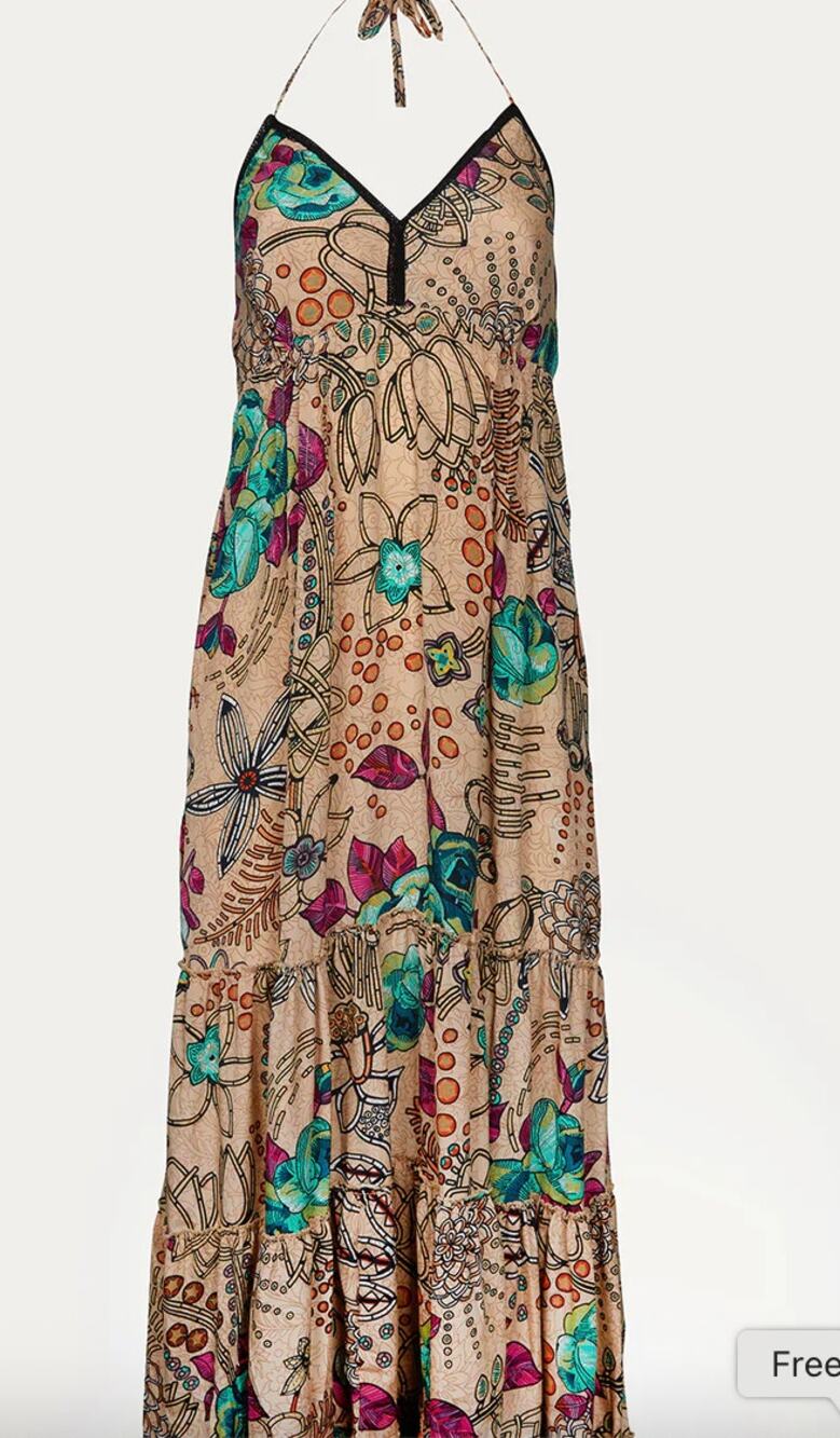 Raga Sapana Tiered Floral-Print Maxi Dress Size XS NEW Boho